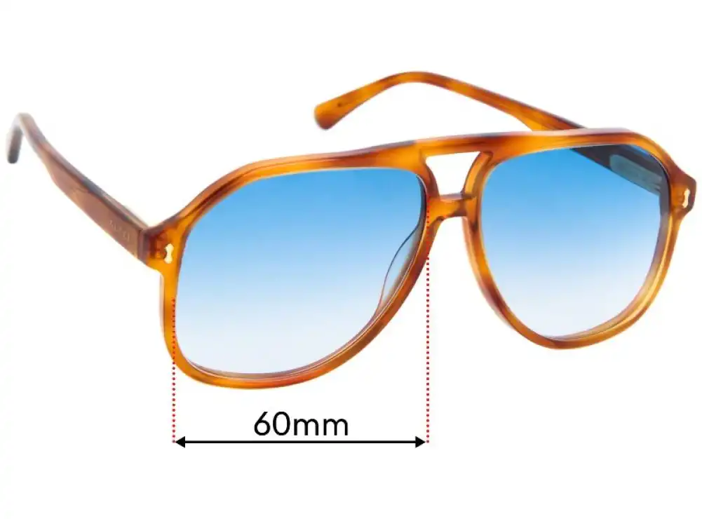 Sunglass Fix Lentilles de Remplacement pour Gucci GG1042S - 60mm Wide Sunglass Fix Lentilles de Remplacement pour Gucci GG1042S - 60mm Wide