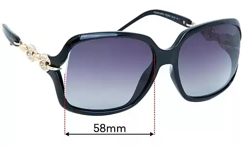 Sunglass Fix Verres de Remplacement pour Gucci GG3597/N/F/S - 58mm Wide Sunglass Fix Verres de Remplacement pour Gucci GG3597/N/F/S - 58mm Wide