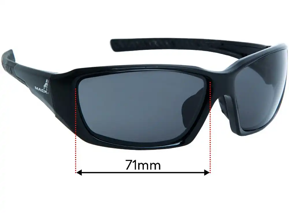 Sunglass Fix Verres de Remplacement pour Mack Flyer - 71mm Wide Sunglass Fix Verres de Remplacement pour Mack Flyer - 71mm Wide