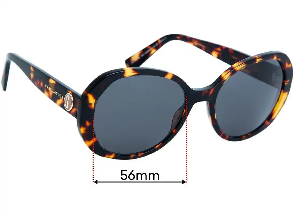 Sunglass Fix Verres de Remplacement pour Marc by Marc Jacobs Sun Rx 09 - 56mm Wide Sunglass Fix Verres de Remplacement pour Marc by Marc Jacobs Sun Rx 09 - 56mm Wide