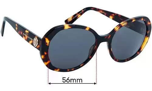 Sunglass Fix Verres de Remplacement pour Marc by Marc Jacobs Sun Rx 09 - 56mm Wide Sunglass Fix Verres de Remplacement pour Marc by Marc Jacobs Sun Rx 09 - 56mm Wide