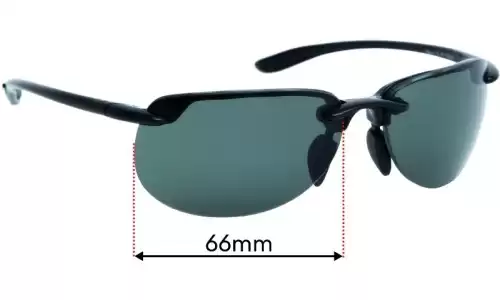 Sunglass Fix Verres de Remplacement pour Maui Jim MJ414 Hapuna - 66mm Wide Sunglass Fix Verres de Remplacement pour Maui Jim MJ414 Hapuna - 66mm Wide