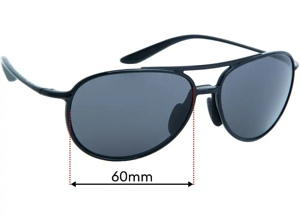 Sunglass Fix Lentilles de Remplacement pour Maui Jim MJ438 Alelele Bridge - 60mm Wide Sunglass Fix Lentilles de Remplacement pour Maui Jim MJ438 Alelele Bridge - 60mm Wide