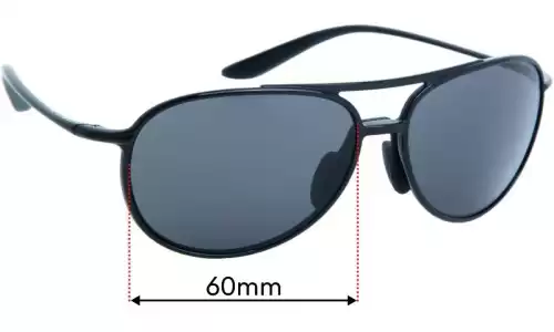 Sunglass Fix Lentilles de Remplacement pour Maui Jim MJ438 Alelele Bridge - 60mm Wide Maui Jim MJ438 Alelele Bridge Lentilles de Remplacement 60mm wide