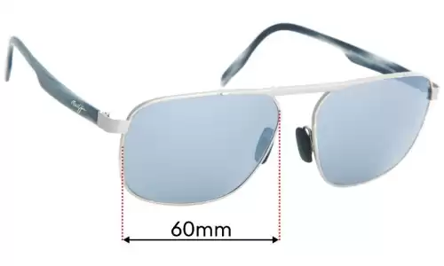 Sunglass Fix Verres de Remplacement pour Maui Jim MJ777 Waihee Ridge - 60mm Wide Sunglass Fix Verres de Remplacement pour Maui Jim MJ777 Waihee Ridge - 60mm Wide