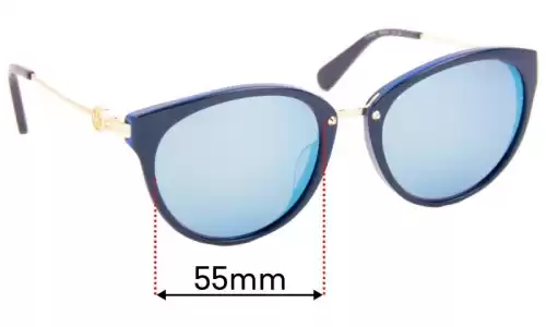 Sunglass Fix Lentilles de Remplacement pour Michael Kors MK6040 Abela III - 55mm Wide Michael Kors MK6040 Abela III Lentilles de Remplacement 55mm wide