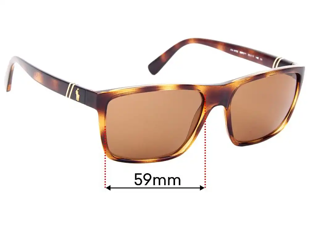 Sunglass Fix Lentilles de Remplacement pour Polo Polo PH 4133 - 59mm Wide Sunglass Fix Lentilles de Remplacement pour Polo Polo PH 4133 - 59mm Wide