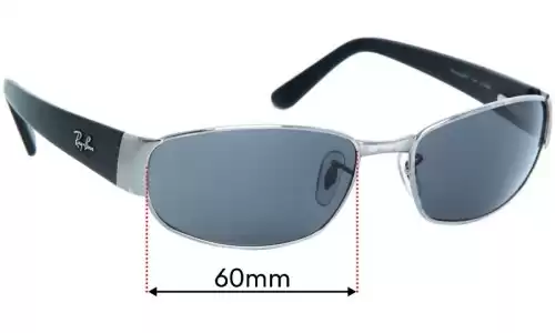 Ray Ban RAJ1203AA Replacement Lenses 60mm Sunglass Fix Replacement Lenses for Ray Ban RAJ1203AA - 60mm Wide