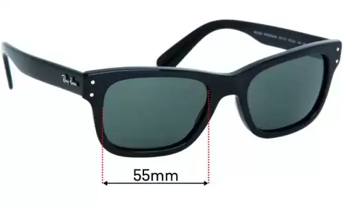 Sunglass Fix Lentilles de Remplacement pour Ray-Ban RB2283 Mr Burbank - 55mm Wide Ray-Ban RB2283 Mr Burbank Lentilles de Remplacement 55mm wide