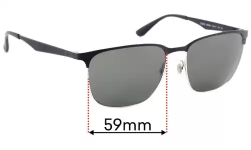 Ray Ban RB3569 Replacement Lenses 59mm Sunglass Fix Replacement Lenses for Ray Ban RB3569 - 59mm Wide