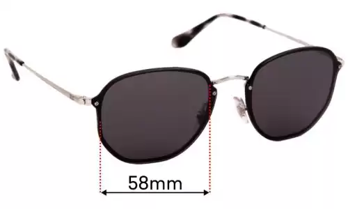 Sunglass Fix Verres de Remplacement pour Ray-Ban RB3579-NBlaze Hexagonal - 58mm Wide Ray-Ban RB3579-NBlaze Hexagonal Verres de Remplacement 58mm wide