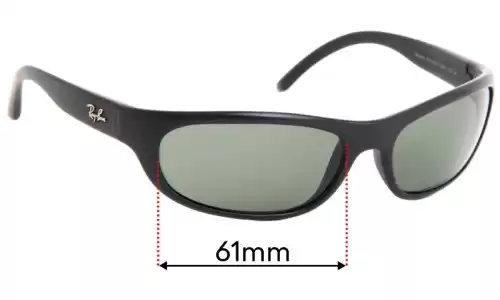Sunglass Fix Lentilles de Remplacement pour Ray-Ban RB4033 60mm - 61mm Wide Ray-Ban RB4033 60mm Lentilles de Remplacement 61mm wide
