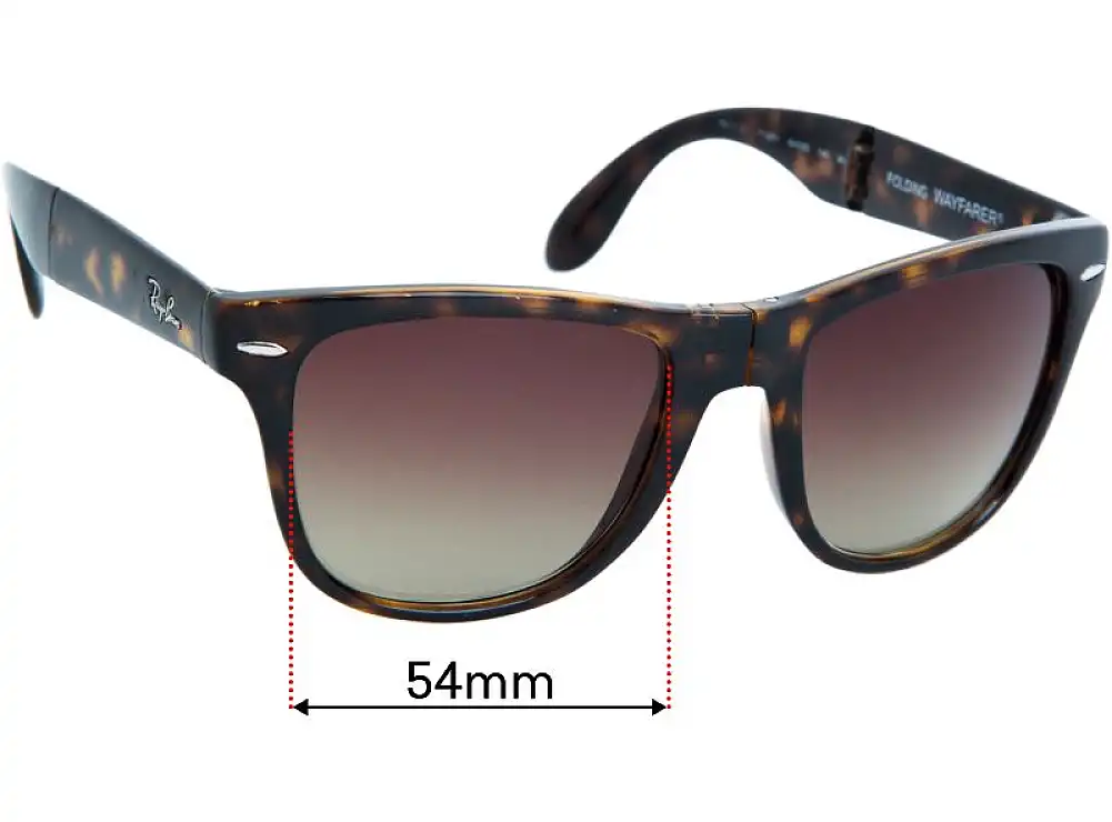 Sunglass Fix Verres de Remplacement pour Ray-Ban RB4105 Folding Wayfarer - 54mm Wide Sunglass Fix Verres de Remplacement pour Ray-Ban RB4105 Folding Wayfarer - 54mm Wide