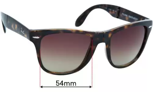 Sunglass Fix Verres de Remplacement pour Ray-Ban RB4105 Folding Wayfarer - 54mm Wide Ray-Ban RB4105 Folding Wayfarer Verres de Remplacement 54mm wide