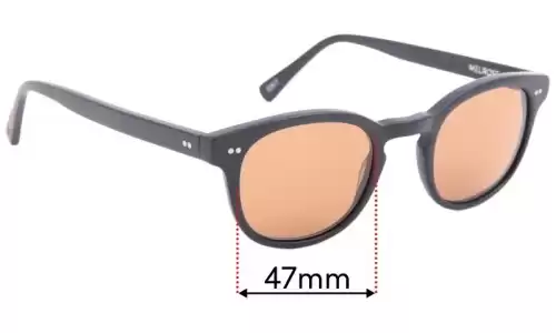 Sunglass Fix Verres de Remplacement pour Rixx Melrose - 47mm Wide Sunglass Fix Verres de Remplacement pour Rixx Melrose - 47mm Wide