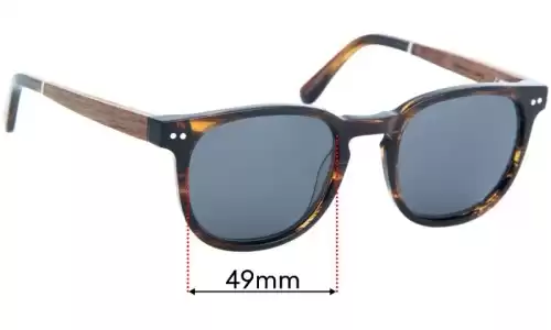 Sunglass Fix Verres de Remplacement pour Shwood Topo - 49mm Wide Sunglass Fix Verres de Remplacement pour Shwood Topo - 49mm Wide