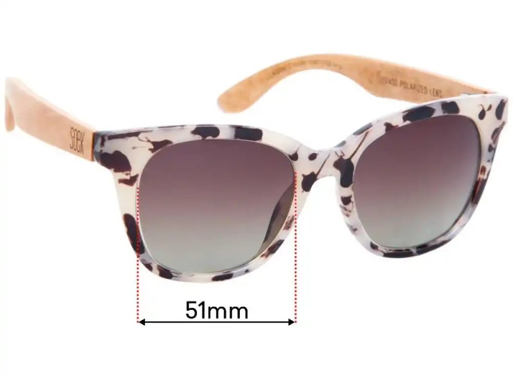 Sunglass Fix Verres de Remplacement pour Soek Lila Grace - 51mm Wide Sunglass Fix Verres de Remplacement pour Soek Lila Grace - 51mm Wide