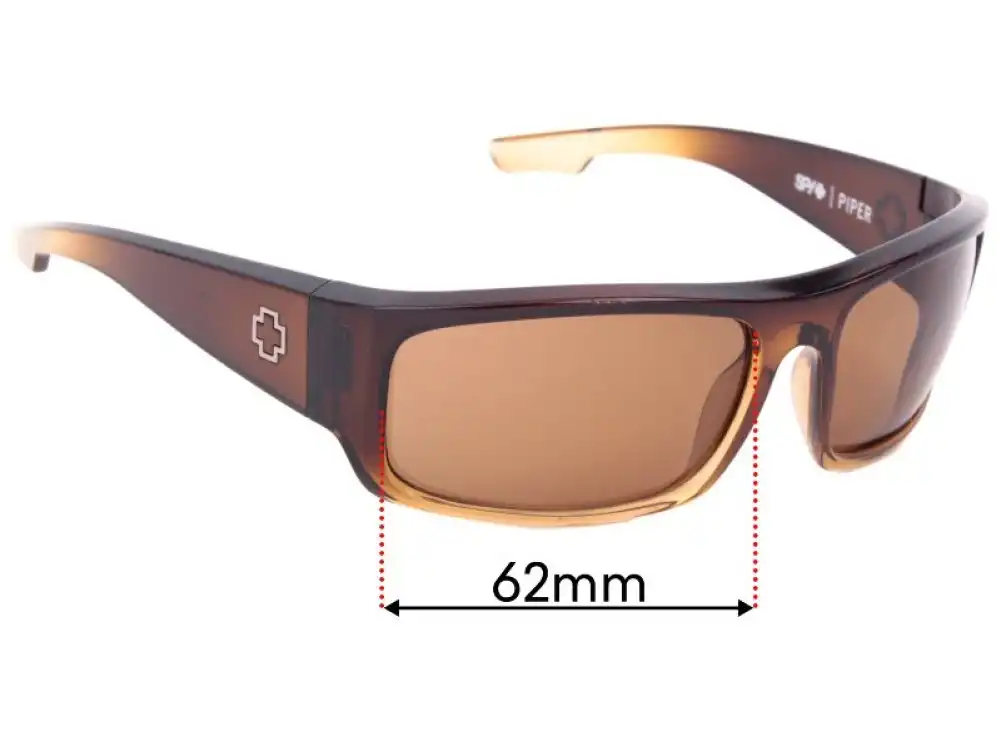 Sunglass Fix Verres de Remplacement pour Spy Optic Piper - 62mm Wide Sunglass Fix Verres de Remplacement pour Spy Optic Piper - 62mm Wide