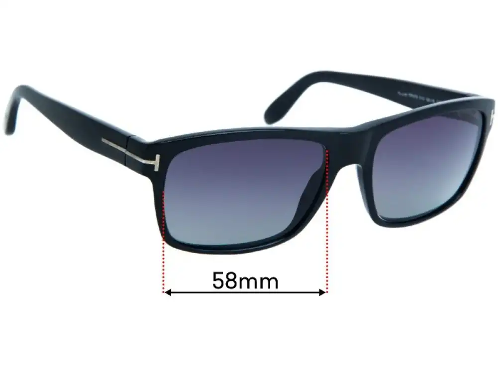 Sunglass Fix Lentilles de Remplacement pour Tom Ford August TF678 - 58mm Wide Sunglass Fix Lentilles de Remplacement pour Tom Ford August TF678 - 58mm Wide