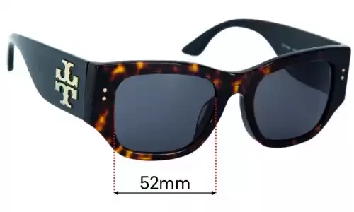 Tory Burch TY7145U Replacement Lenses 52mm Tory Burch TY7145U Replacement Sunglass Lenses - 52mm Wide