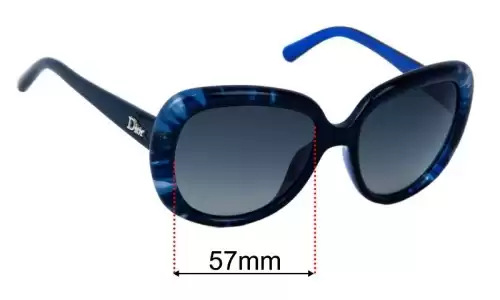 Christian Dior DiorTieDye1 Replacement Lenses 56mm Christian Dior DiorTieDye1 Replacement Sunglass Lenses 56mm