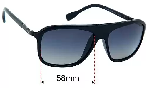 Dolce & Gabbana D&G8088 Replacement Lenses 58mm Dolce & Gabbana D&G8088 Replacement Sunglass Lenses - 58mm wide