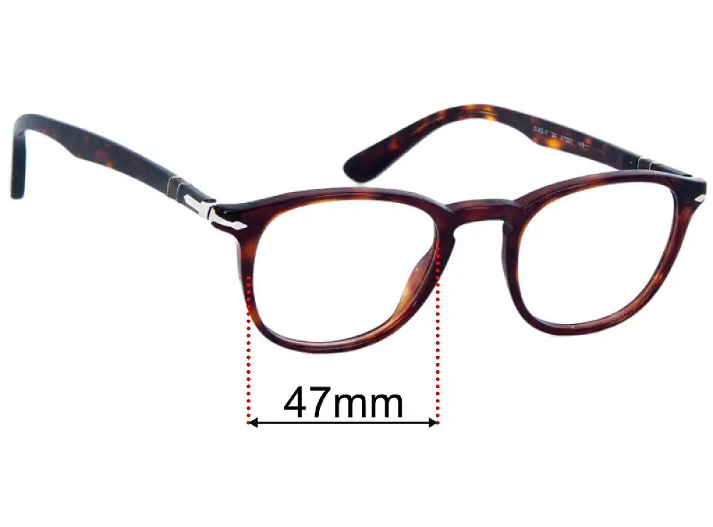 Sunglass Fix Lentilles de Remplacement pour Persol 3143-V - 47mm Wide Sunglass Fix Lentilles de Remplacement pour Persol 3143-V - 47mm Wide