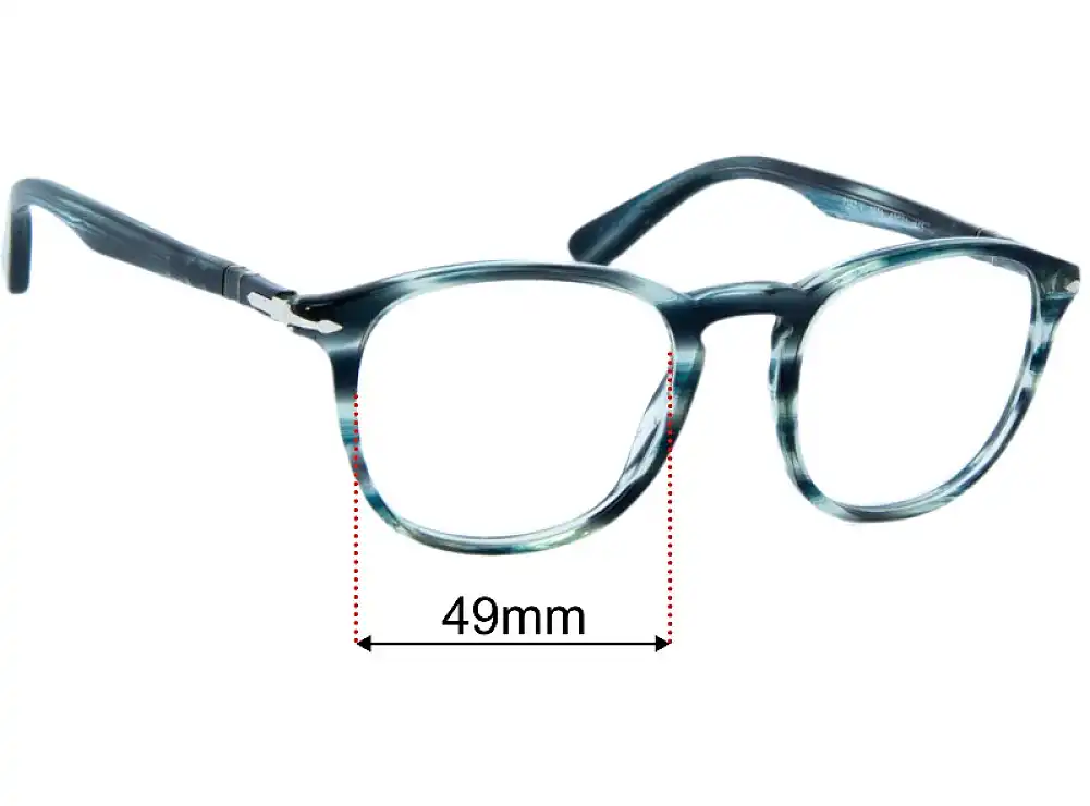 Sunglass Fix Lentilles de Remplacement pour Persol 3143-V - 49mm Wide Sunglass Fix Lentilles de Remplacement pour Persol 3143-V - 49mm Wide