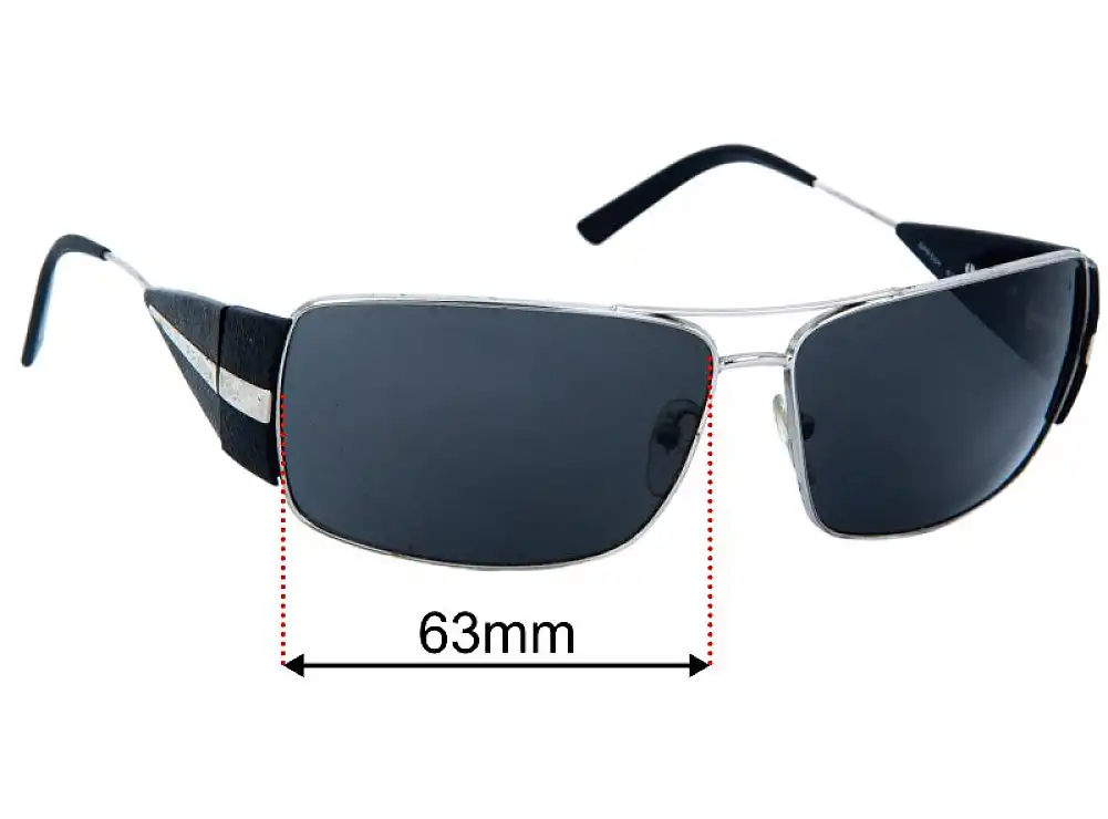 Sunglass Fix Lentilles de Remplacement pour Prada SPR55H - 63mm Wide Sunglass Fix Lentilles de Remplacement pour Prada SPR55H - 63mm Wide