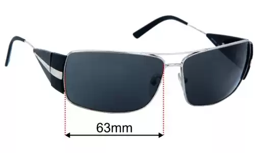 Sunglass Fix Lentilles de Remplacement pour Prada SPR55H - 63mm Wide Prada SPR55H Lentilles de Remplacement 63mm wide
