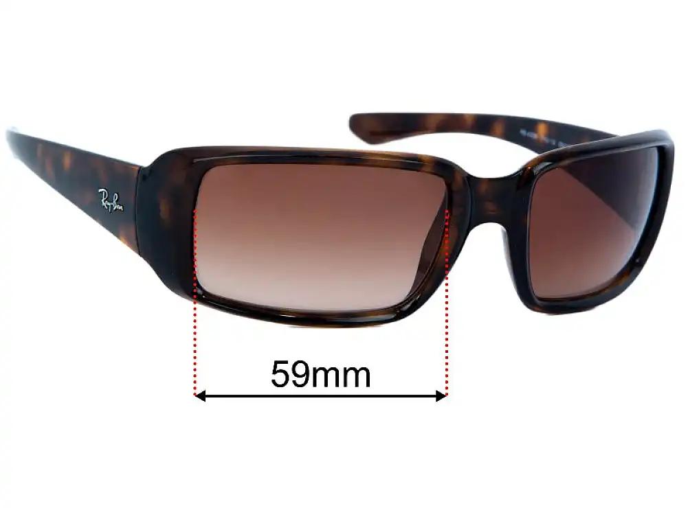 Sunglass Fix Lentilles de Remplacement pour Ray Ban RB4338 - 59mm Wide Sunglass Fix Lentilles de Remplacement pour Ray Ban RB4338 - 59mm Wide
