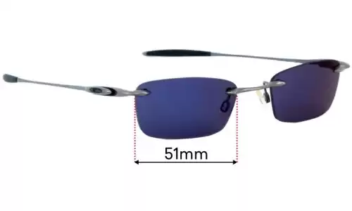 Oakley Why 4 Alternative Lens Shape Replacement Lenses - 51mm Sunglass Fix Replacement Lenses for Oakley Why 4 Alternative Lens Shape - 51mm
