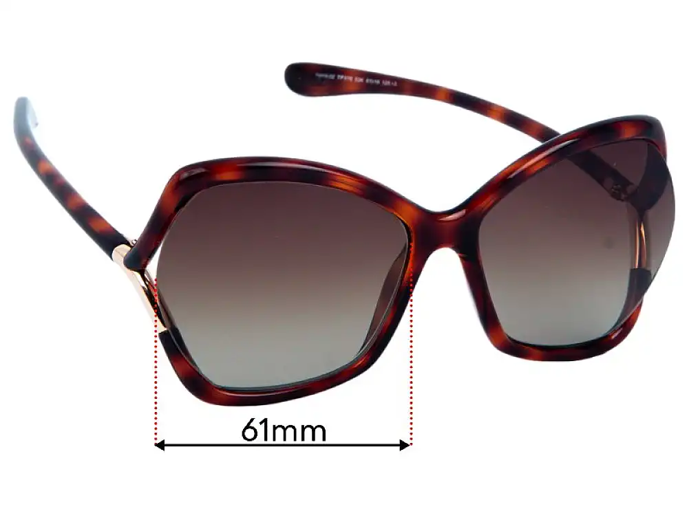 Replacement Lenses for Tom Ford Astrid-02 TF579 - 61mm Wide Replacement Lenses for Tom Ford Astrid-02 TF579 - 61mm Wide