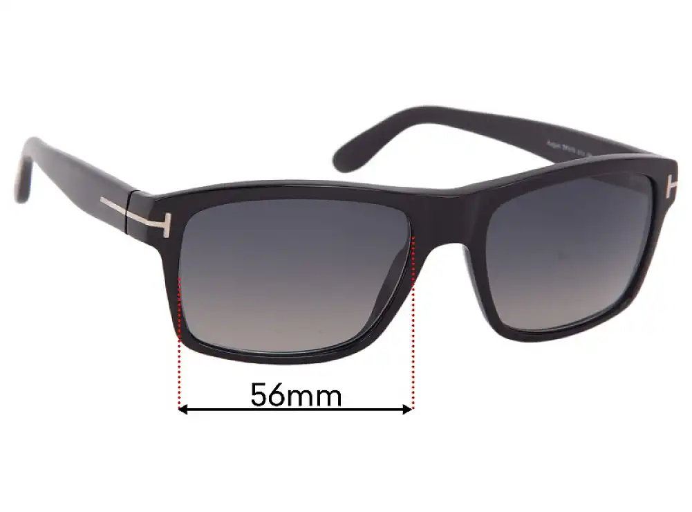 Sunglass Fix Lentilles de Remplacement pour Tom Ford August TF678 - 56mm Wide Sunglass Fix Lentilles de Remplacement pour Tom Ford August TF678 - 56mm Wide