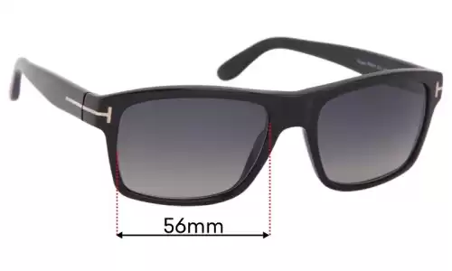 Sunglass Fix Lentilles de Remplacement pour Tom Ford August TF678 - 56mm Wide Tom Ford August TF678 Lentilles de Remplacement 56mm wide