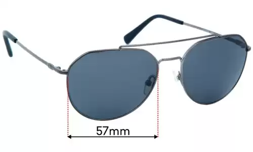 Sunglass Fix Lentilles de Remplacement pour Armani Exchange AX 1029 - 57mm Wide Armani Exchange AX 1029 Lentilles de Remplacement 57mm wide