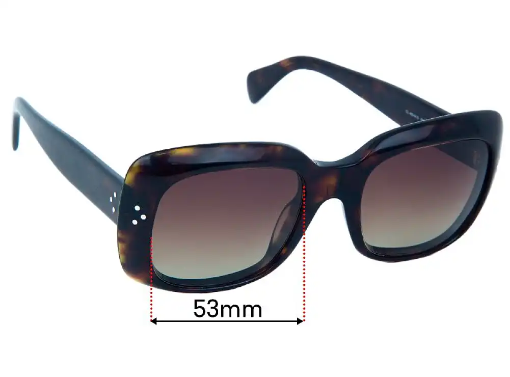Sunglass Fix Lentilles de Remplacement pour Celine CL 41044/S - 53mm Wide Sunglass Fix Lentilles de Remplacement pour Celine CL 41044/S - 53mm Wide