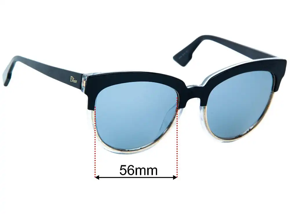 Sunglass Fix Lentilles de Remplacement pour Christian Dior Sight 1 - 56mm Wide Sunglass Fix Lentilles de Remplacement pour Christian Dior Sight 1 - 56mm Wide