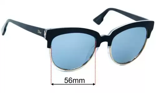 Sunglass Fix Lentilles de Remplacement pour Christian Dior Sight 1 - 56mm Wide Christian Dior Sight 1 Lentilles de Remplacement 56mm wide