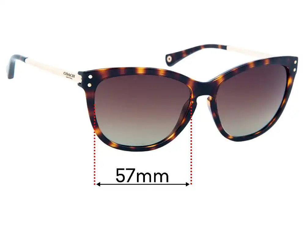 Sunglass Fix Lentilles de Remplacement pour Coach HC8084 Celia - 57mm Wide Sunglass Fix Lentilles de Remplacement pour Coach HC8084 Celia - 57mm Wide