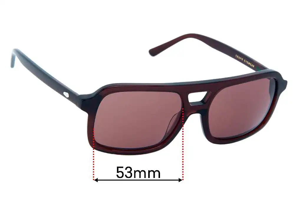 Sunglass Fix Lentilles de Remplacement pour Crap Eyewear The Spaced Ranger - 53mm Wide Sunglass Fix Lentilles de Remplacement pour Crap Eyewear The Spaced Ranger - 53mm Wide