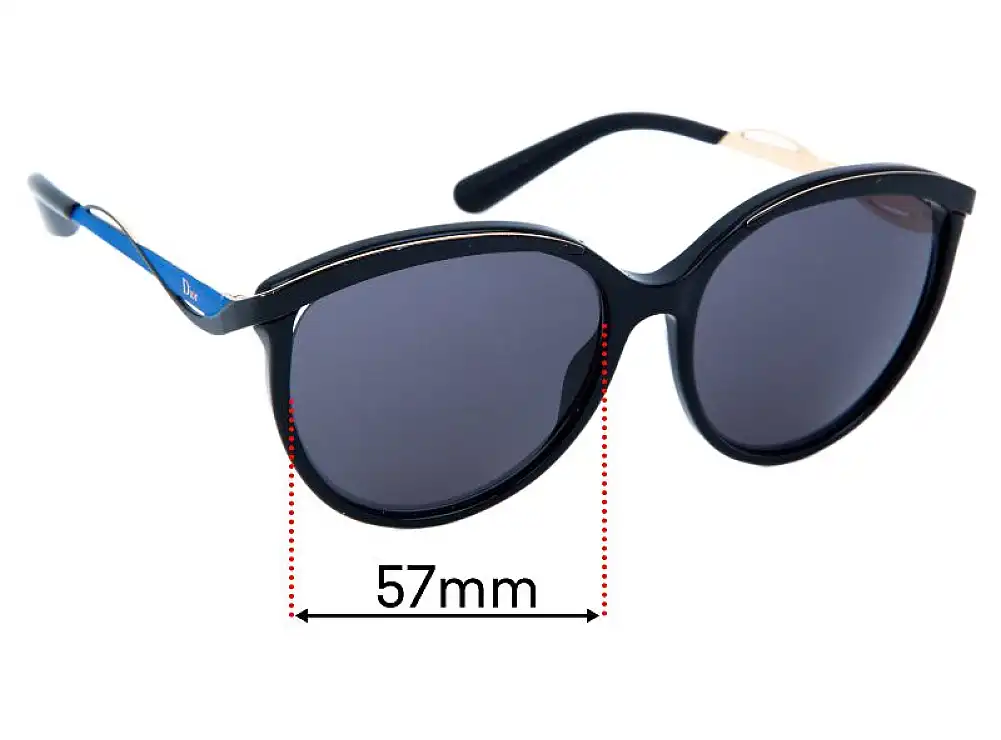 Sunglass Fix Lentilles de Remplacement pour Christian Dior Metal Eyes 1 - 57mm Wide Sunglass Fix Lentilles de Remplacement pour Christian Dior Metal Eyes 1 - 57mm Wide