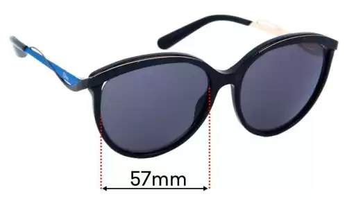 Sunglass Fix Lentilles de Remplacement pour Christian Dior Metal Eyes 1 - 57mm Wide Christian Dior Metal Eyes 1 Lentilles de Remplacement 57mm wide