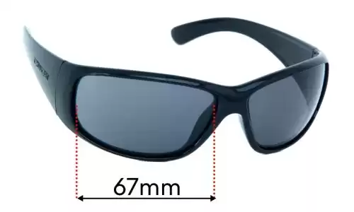 Sunglass Fix Lentilles de Remplacement pour Dirty Dog Grill - 67mm Wide Dirty Dog Grill Lentilles de Remplacement 67mm wide