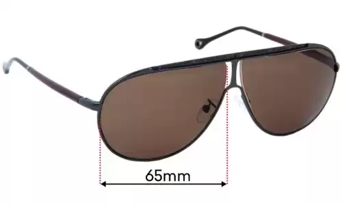 Sunglass Fix Lentilles de Remplacement pour Ermenegildo Zegna SZ 3250V - 65mm Wide Ermenegildo Zegna SZ 3250V Lentilles de Remplacement 65mm wide