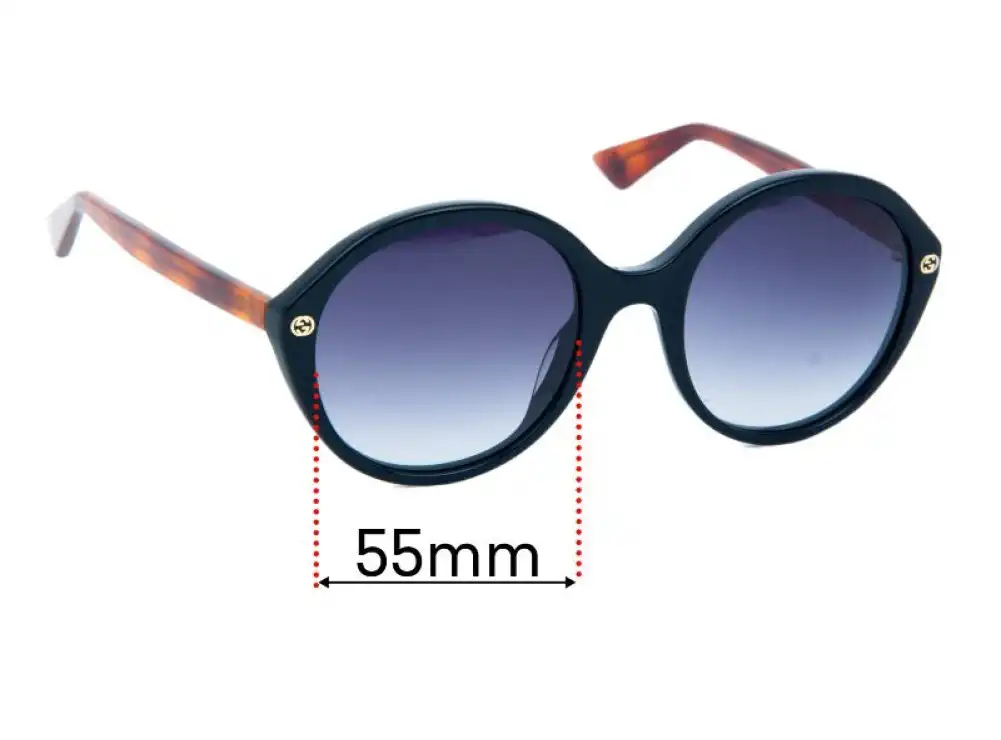 Sunglass Fix Lentilles de Remplacement pour Gucci GG0023S - 55mm Wide Sunglass Fix Lentilles de Remplacement pour Gucci GG0023S - 55mm Wide