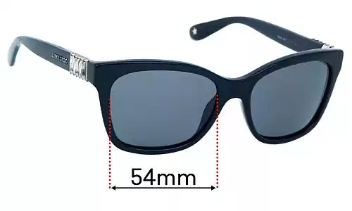 Sunglass Fix Lentilles de Remplacement pour Jimmy Choo Mimi/S - 54mm Wide Jimmy Choo Mimi/S Lentilles de Remplacement 54mm wide