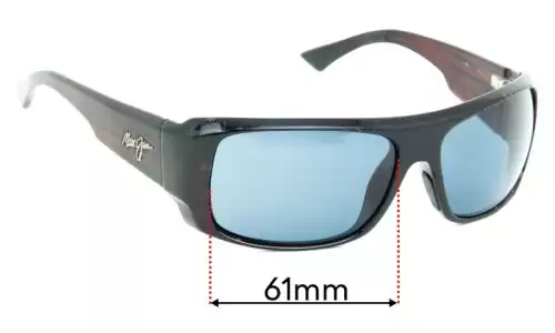Sunglass Fix Lentilles de Remplacement pour Maui Jim MJ283 Five Caves - 61mm Wide Maui Jim MJ283 Five Caves Lentilles de Remplacement 61mm wide