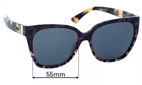 Sunglass Fix Lentilles de Remplacement pour Moschino MOS066/S - 55mm Wide Moschino MOS066/S Lentilles de Remplacement 55mm wide