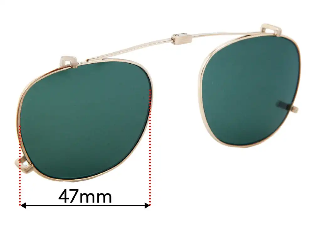 Sunglass Fix Lentilles de Remplacement pour Mr. Leight Kinney Combo Clip - 47mm Wide Sunglass Fix Lentilles de Remplacement pour Mr. Leight Kinney Combo Clip - 47mm Wide